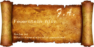 Feuerstein Aliz névjegykártya